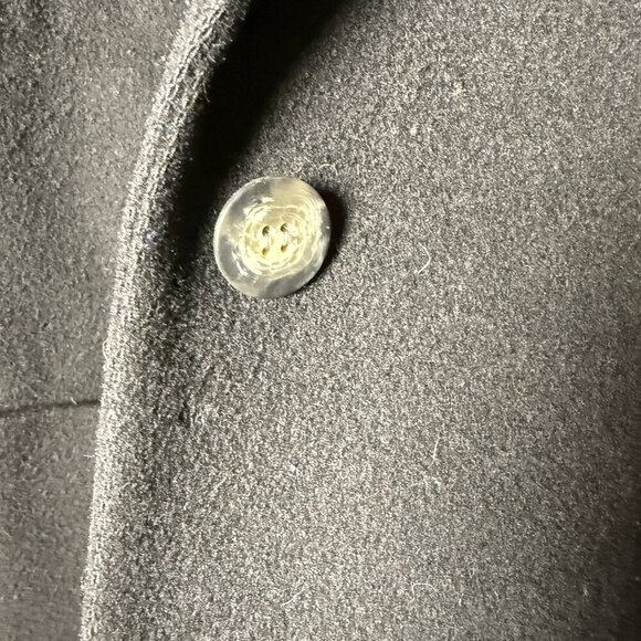 Land's End Wool Cashmere Blazer Petite 4 Single Breasted Black Coastal Career - Picture 10 of 10